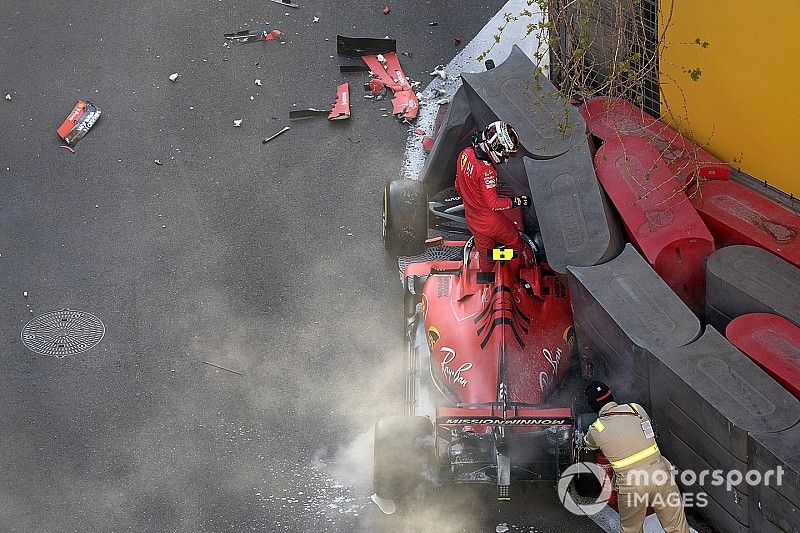 Leclerc dice que mereció chocar en la Q2 por "estúpido"