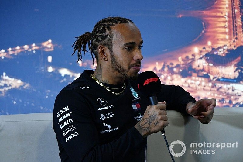 Lewis Hamilton, Mercedes-AMG Petronas F1 in the press conference 