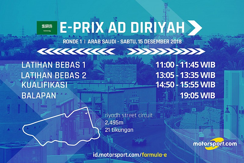 Jadwal Formula E E-Prix Ad Diriyah