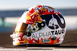 角田裕毅が2023年に使う『神デザイン』ヘルメットを公開。風の加護受け