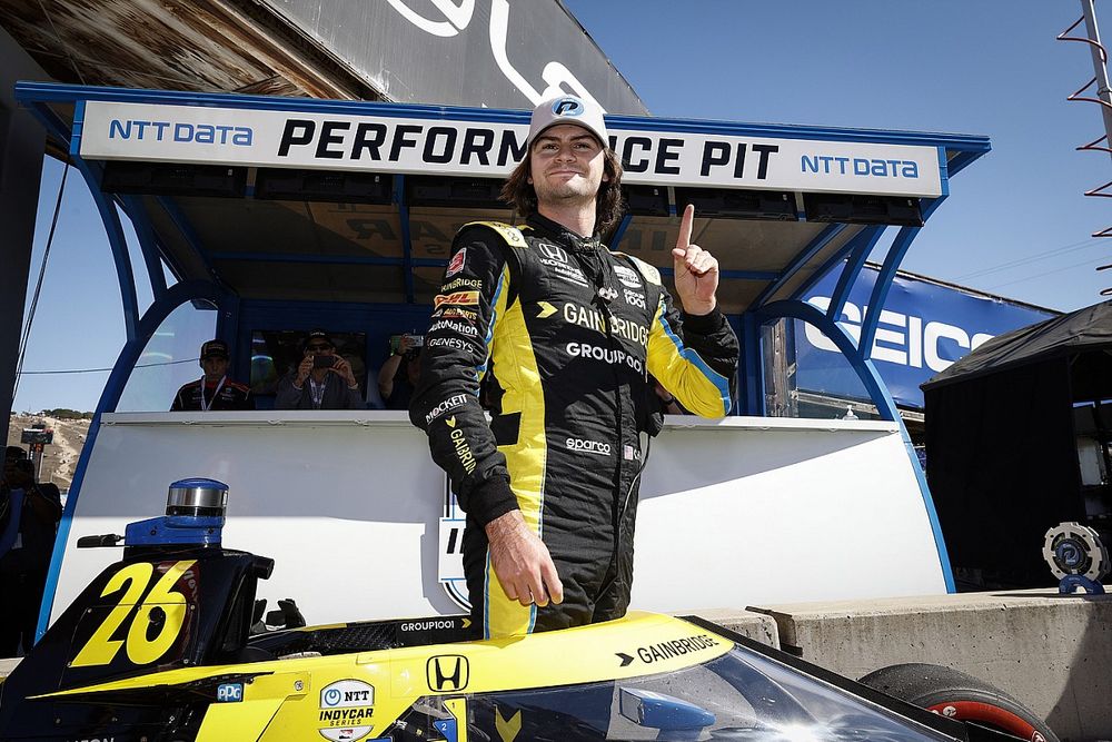 Ganado de la pole position Colton Herta, Andretti Autosport Honda