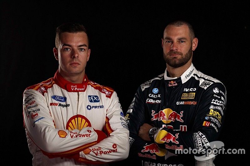 Scott McLaughlin, DJR Team Penske Ford, Shane van Gisbergen, Triple Eight Race Engineering Holden