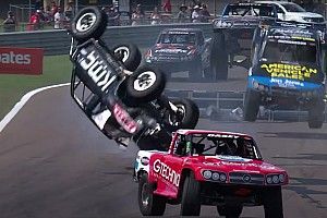 Wild Stadium Super Truck rollover in Darwin