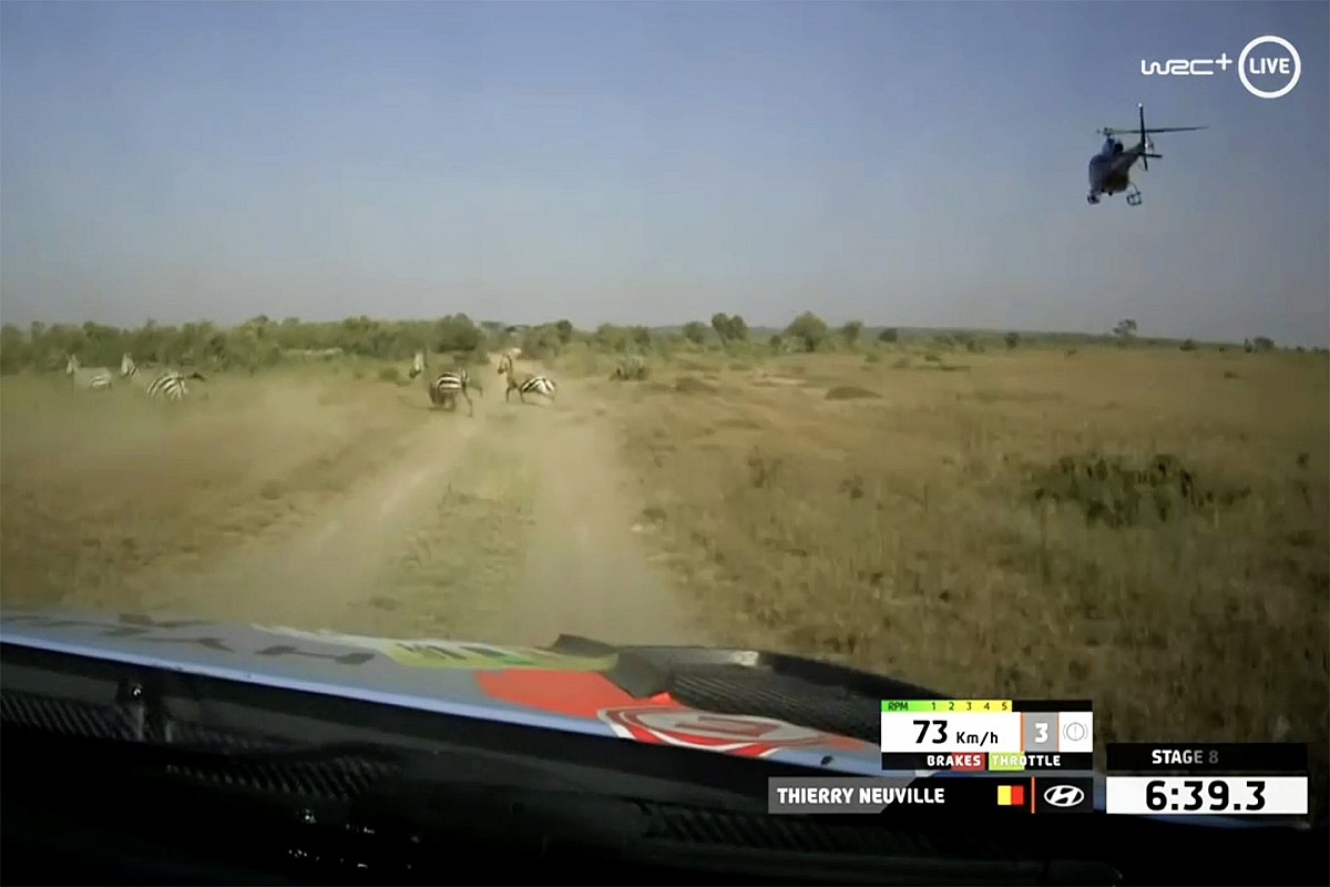 WRC Safari: Neuville extends lead over Katsuta after brush with wildlife