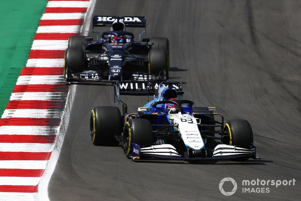 George Russell, Williams FW43B, Yuki Tsunoda, AlphaTauri AT02