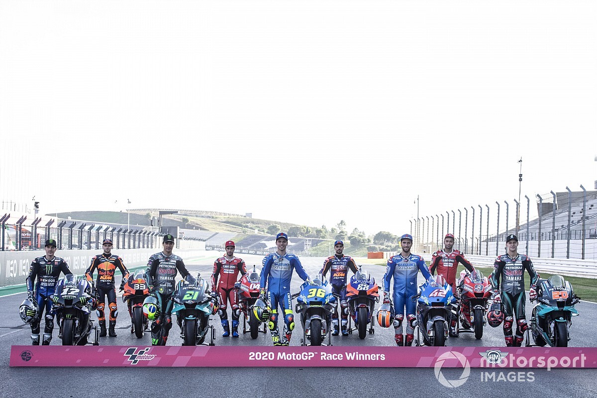 Fotos: MotoGP reúne a los nueve ganadores de 2020