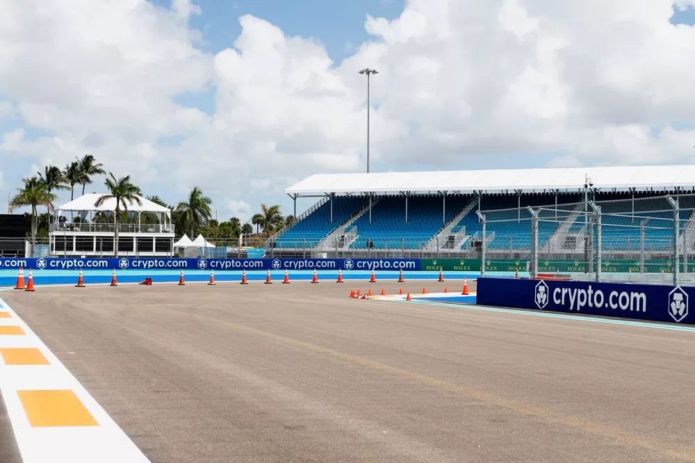 A view of the Miami track