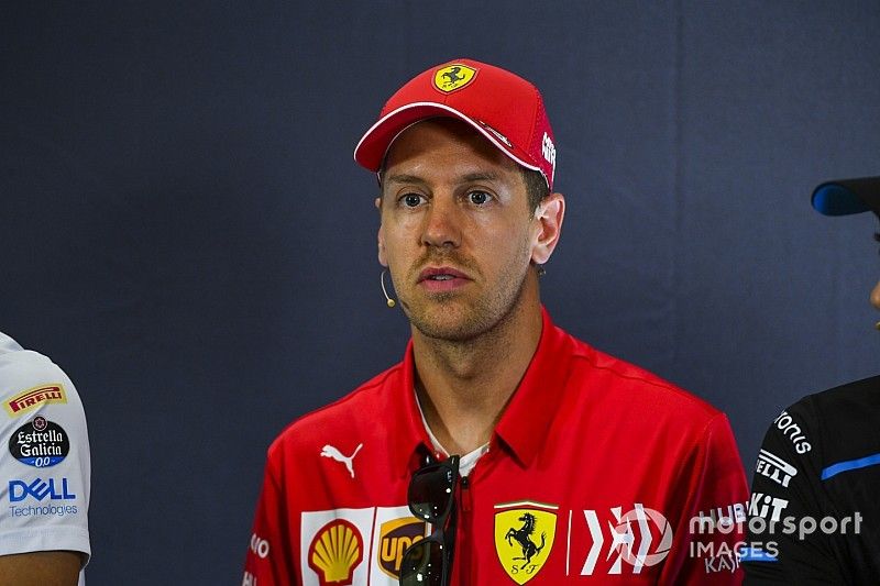 Sebastian Vettel, Ferrari in Press Conference 