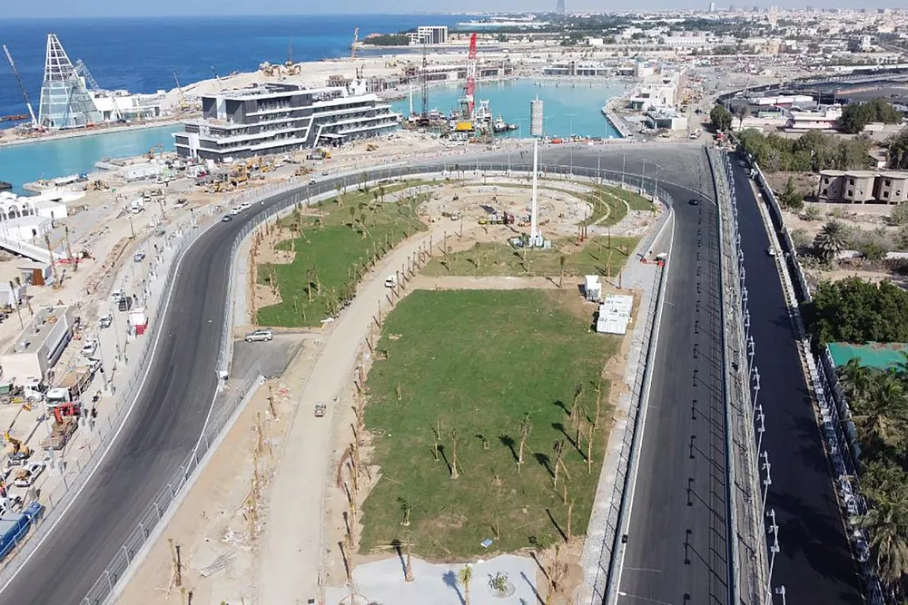Overzicht Jeddah Street Circuit 
