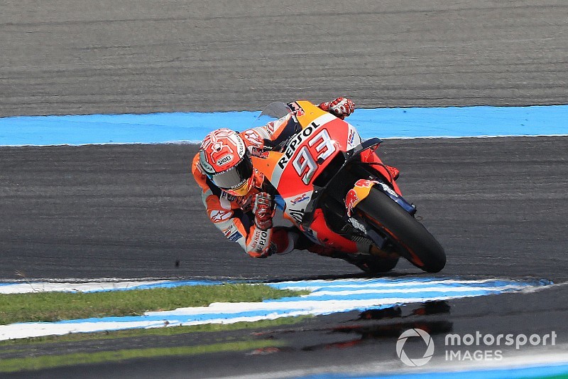 MotoGP Thailand: Warm-up, Marquez di depan duo Yamaha