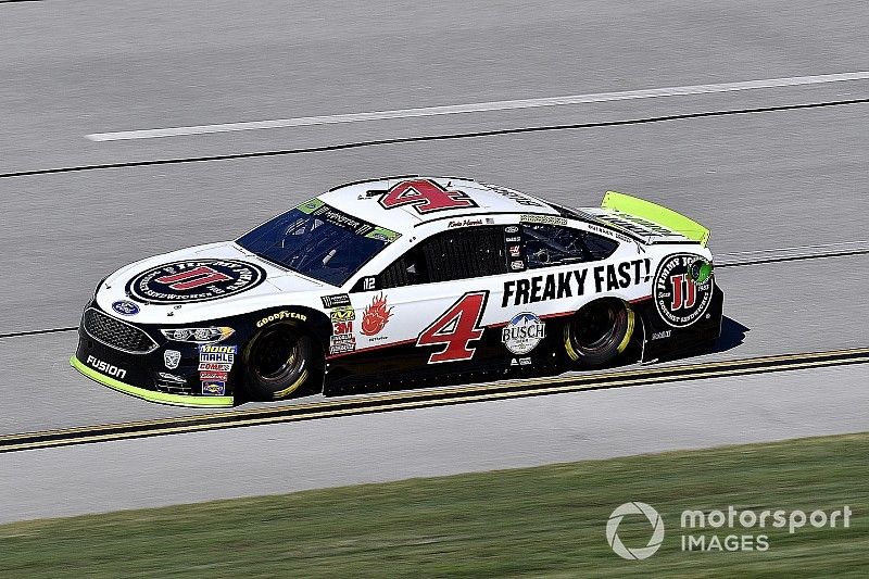 Harvick holds off SHR teammates for Stage 2 win at Talladega