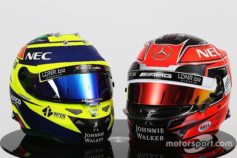 Photos - Les casques 2017 de Sergio Pérez et Esteban Ocon
