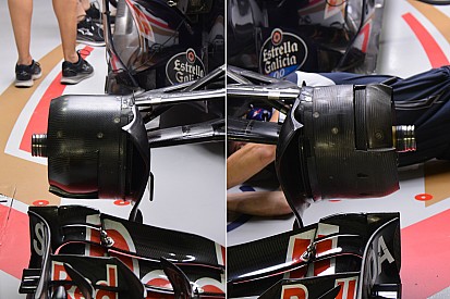 Bite-size tech: Toro Rosso STR11 asymmetric brake layout