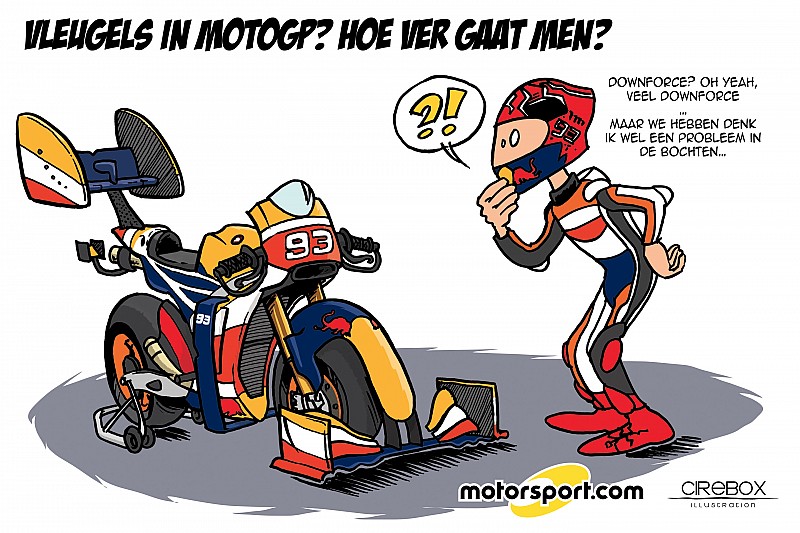 Cartoon van Cirebox - Vleugels in MotoGP!