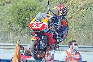 Espeluznante accidente de Márquez en el FP3 de Jerez