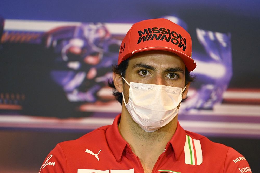 Carlos Sainz Jr., Ferrari at press conference