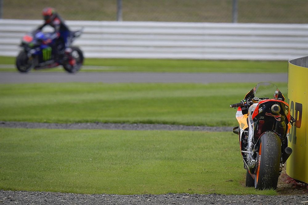 Bike of Marc Marquez, Repsol Honda Team, dopo l'incidente