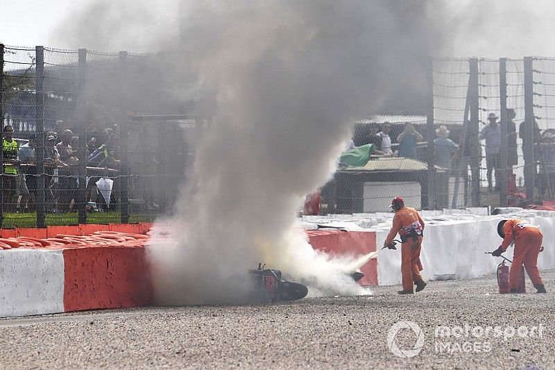 Dovizioso naar ziekenhuis na zware crash Britse GP