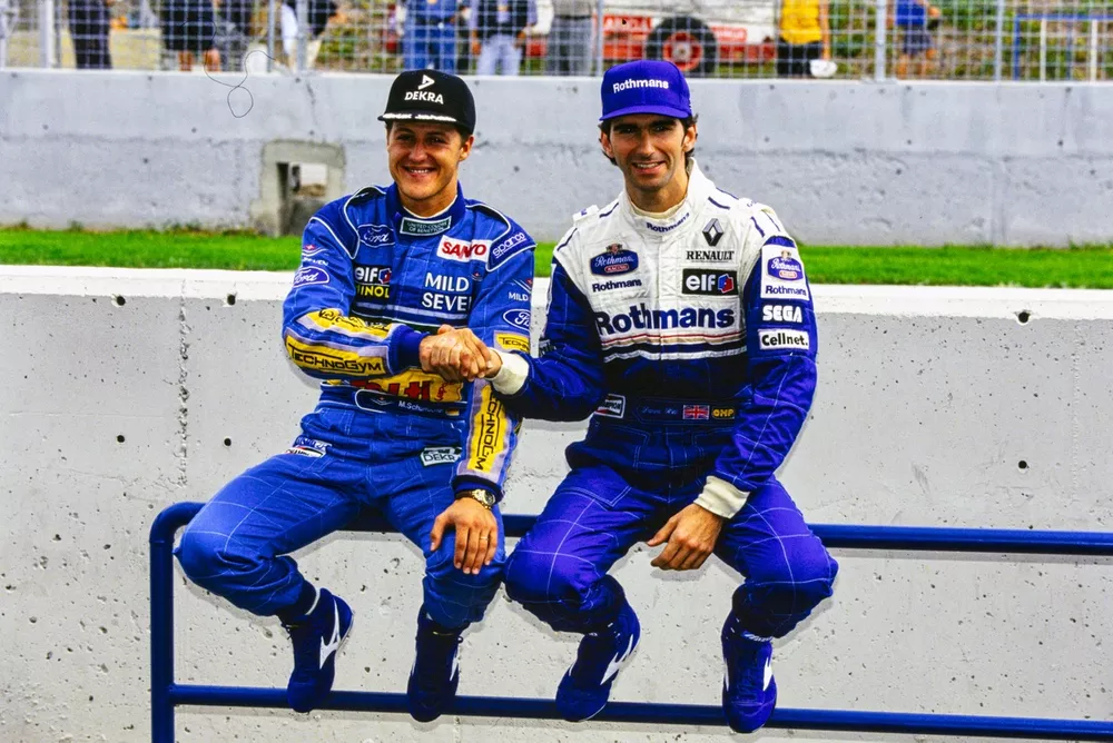 Michael Schumacher, Benetton en Damon Hill, Williams