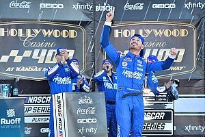 Kansas NASCAR: Larson takes win on emotional day for Hendrick