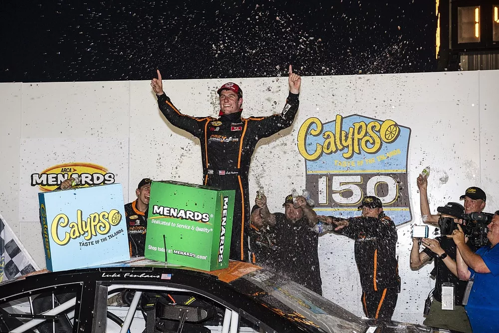Luke Fenhaus, ARCA winner at Iowa