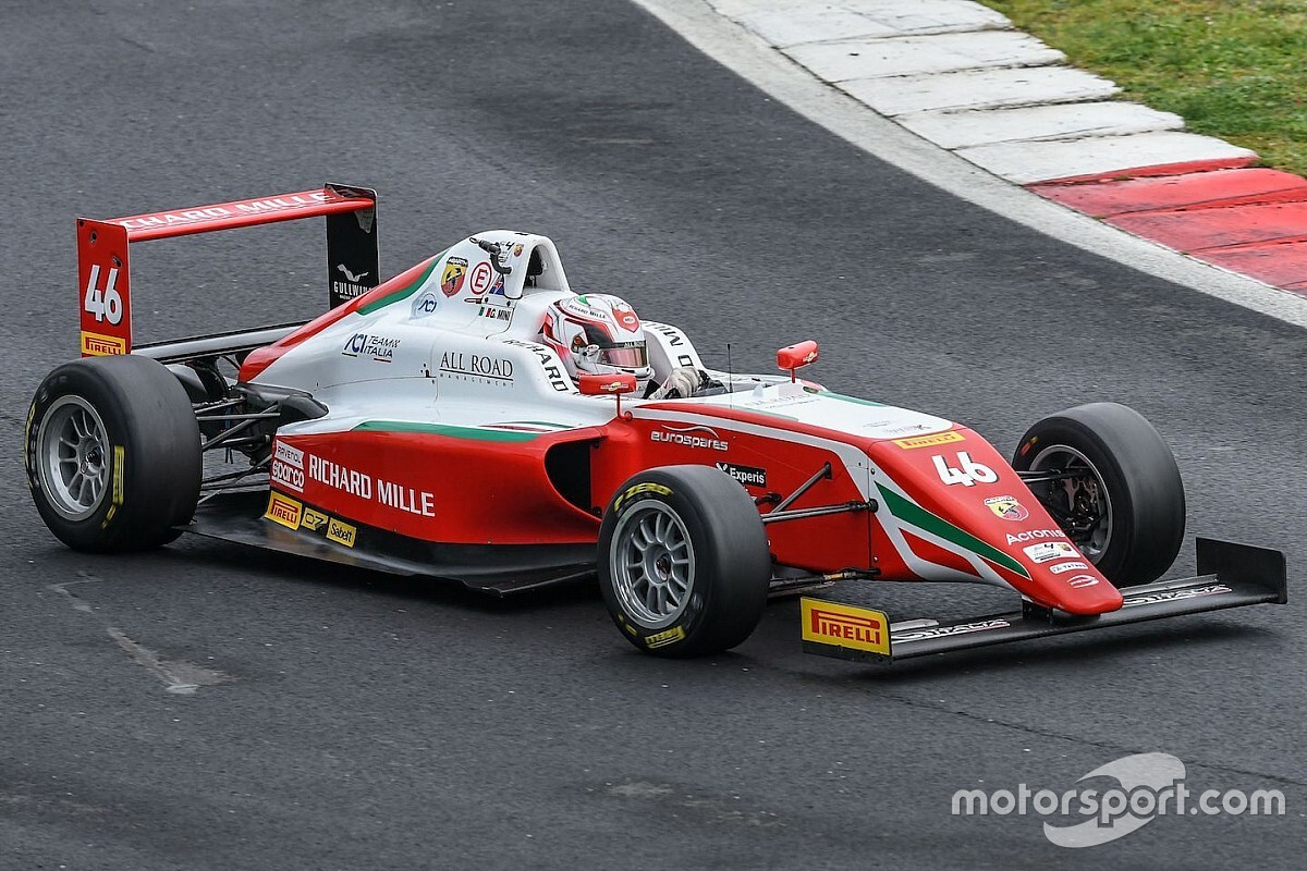 F4, Vallelunga: Minì sul bagnato e Bortoleto sull'asciutto