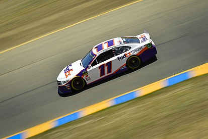 Denny Hamlin wins Stage 2 at Sonoma as leaders short-pit