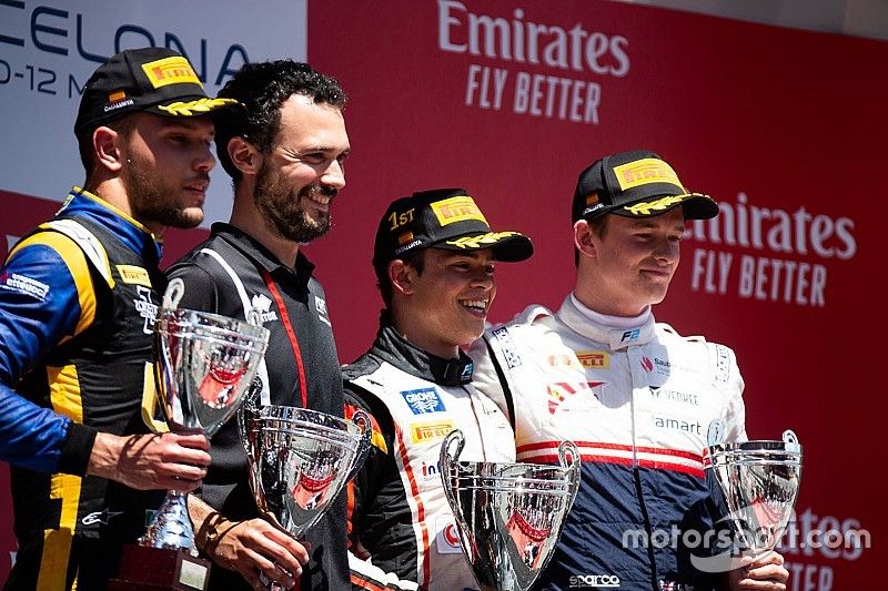 Podio: el ganador de la carrera Nyck De Vries, ART Grand Prix , segundo lugar Luca Ghiotto, Uni Virtuosi Racing, tercer lugar Callum Ilott, Sauber Junior Team By Charouz