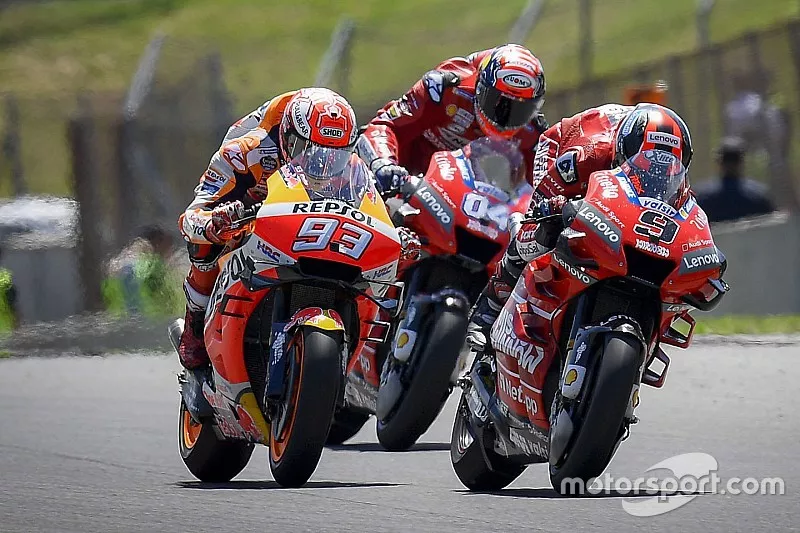 Danilo Petrucci, Ducati Team, Andrea Dovizioso, Ducati Team, Marc Marquez, Repsol Honda Team