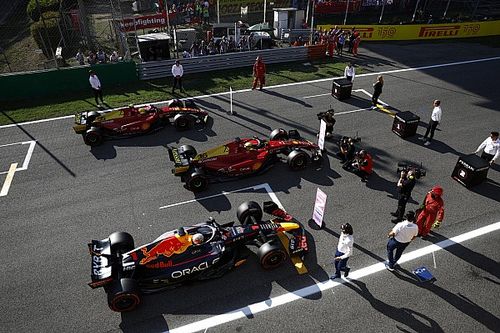 De startopstelling voor de Grand Prix van Italië