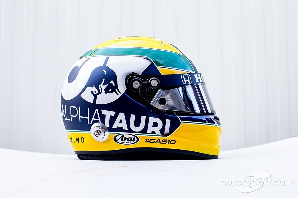 Gasly rijdt als eerbetoon met Senna-helm in Imola