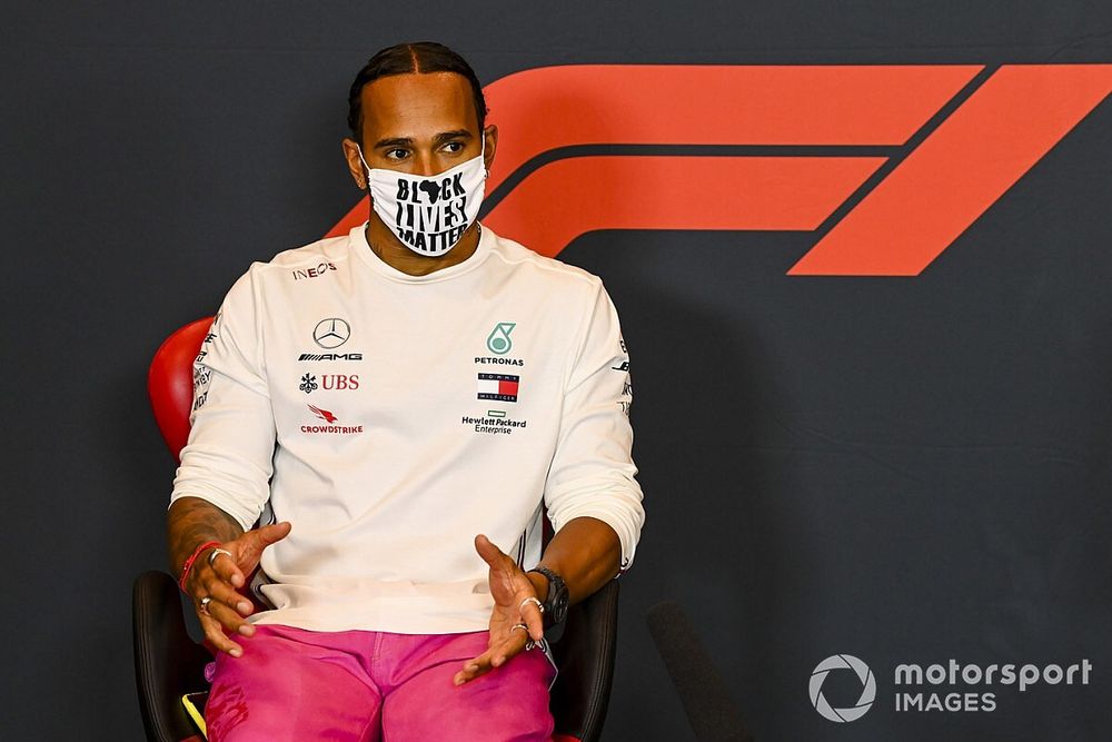 Lewis Hamilton, Mercedes-AMG F1, in a Press Conference