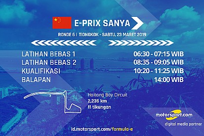 Jadwal Formula E E-Prix Sanya