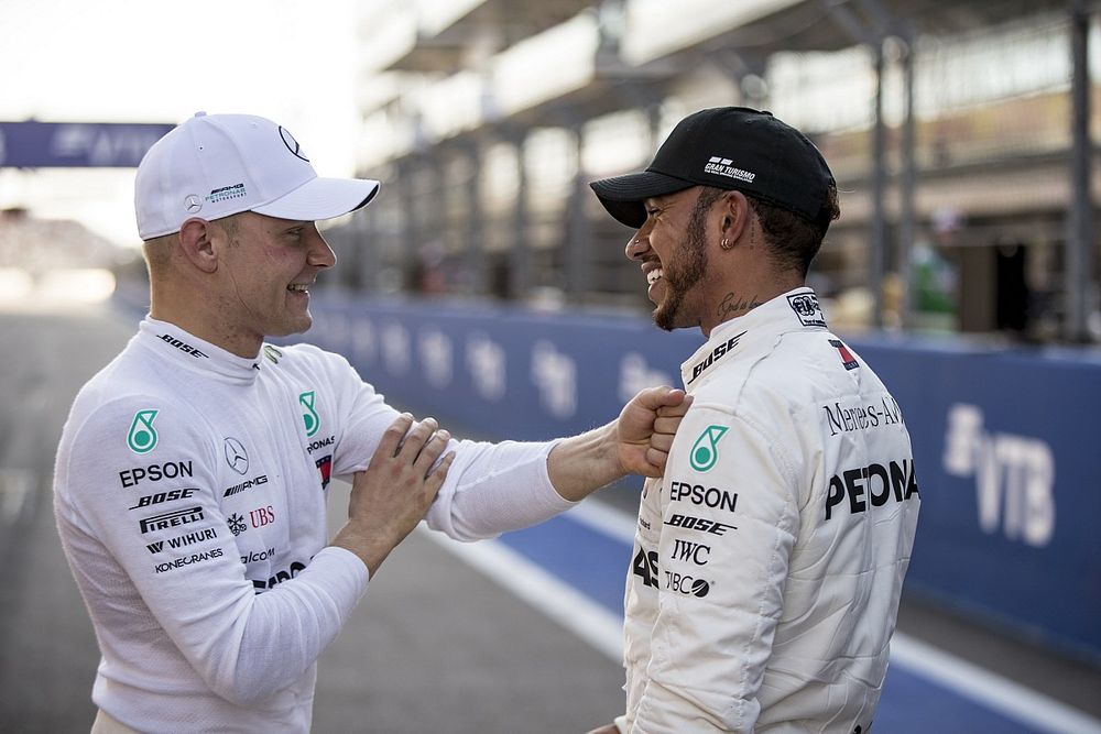 Lewis Hamilton, Mercedes AMG F1 and Valtteri Bottas, Mercedes AMG F1