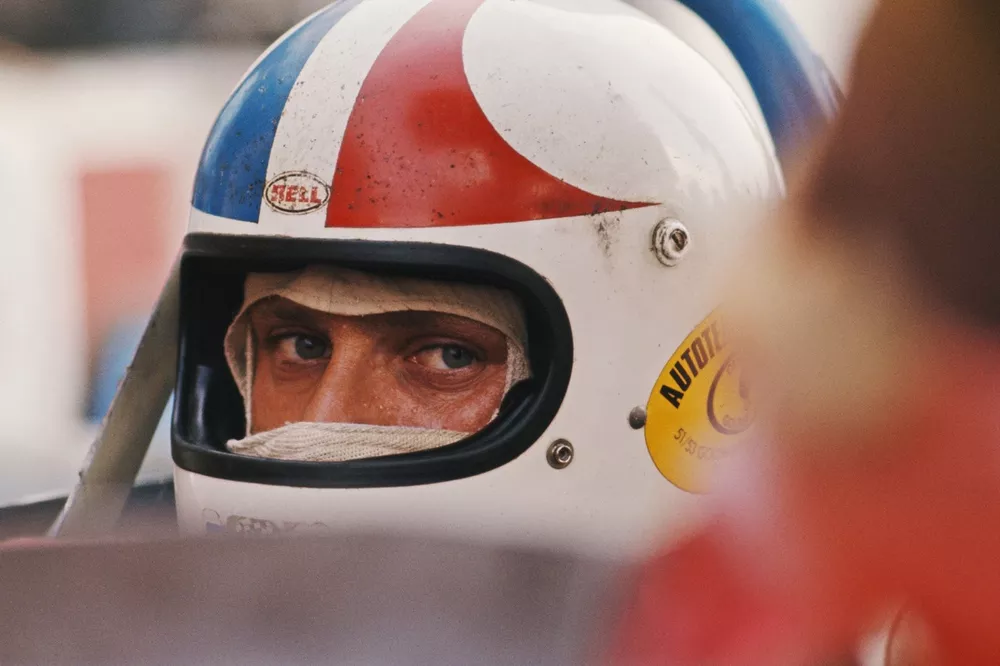 Chris Amon, Matra MS120D, during practice