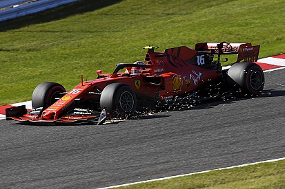 Leclerc gets double penalty for clash, late stop