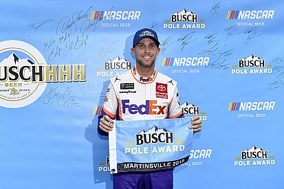 Denny Hamlin takes pole position at Martinsville
