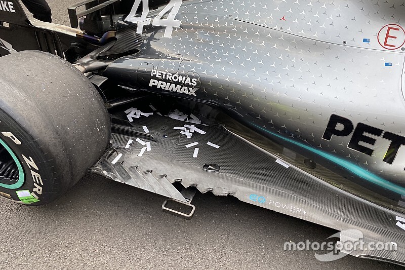 Mercedes: lo squarcio nel fondo di Lewis costava due decimi!