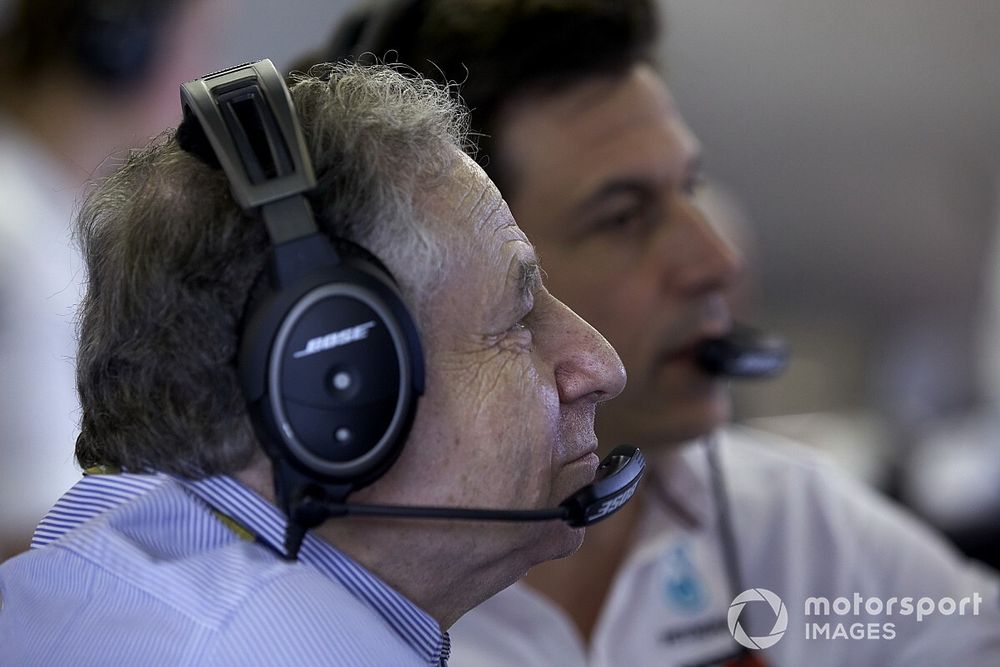 Jean Todt, President, FIA, and Toto Wolff, Executive Director (Business), Mercedes AMG