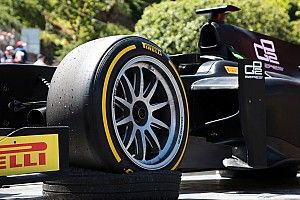 Tesztelés közben a Pirelli 18 colos kereke az F2-ből