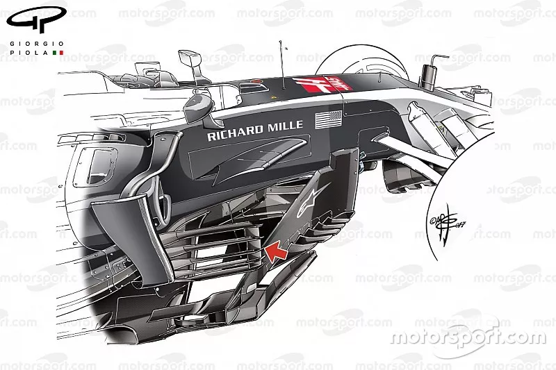 Haas VF-17: Windabweiser, GP USA