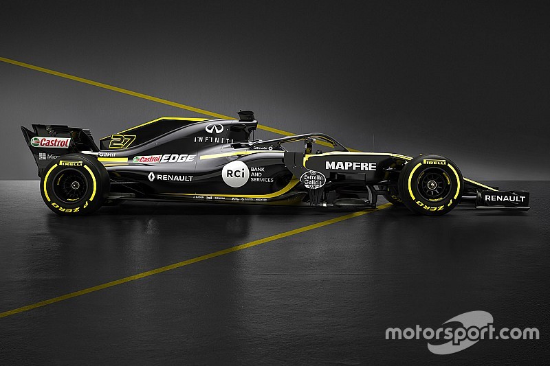 Renault presenta el RS18 de Sainz: más negro, menos amarillo