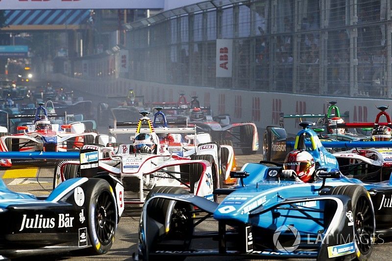 Nicolas Prost, Renault e.Dams, Sébastien Buemi, Renault e.Dams, Jose Maria Lopez, Dragon Racing, Daniel Abt, Audi Sport ABT Schaeffler