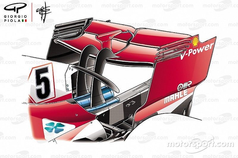 Aileron arrière de la Ferrari SF71H