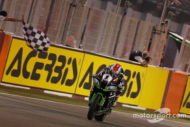 Bandiera a scacchi per Jonathan Rea, Kawasaki Racing