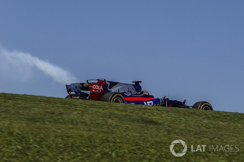 Brendon Hartley, Scuderia Toro Rosso STR12 met motorpech