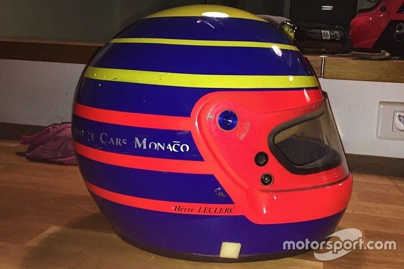 Leclerc svela il casco che userà nelle gare finali di F.2: è un omaggio al padre