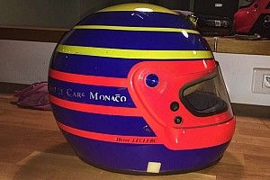 Leclerc svela il casco che userà nelle gare finali di F.2: è un omaggio al padre
