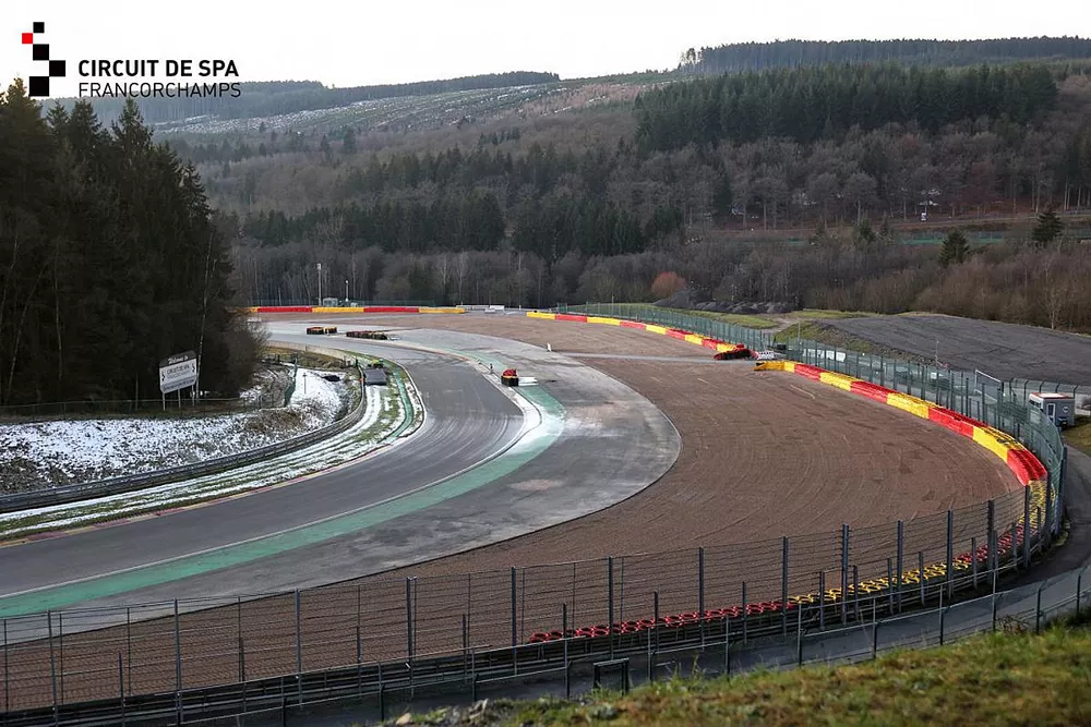 Spa-Francorchamps track work in progress
