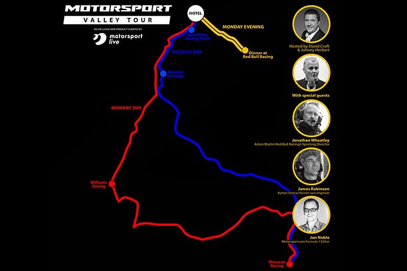 Motorsport Live - Motorsport Valley Tour map